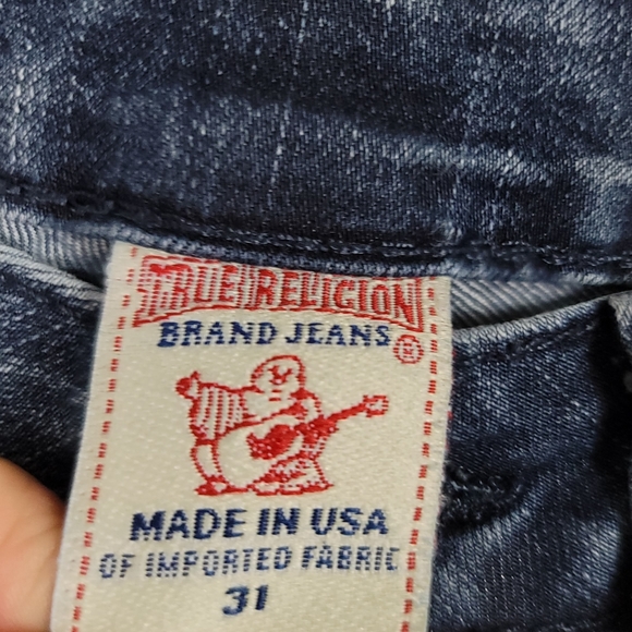 True Religion Size 31 bell bottom cotton blend blue jeans - Picture 5 of 9